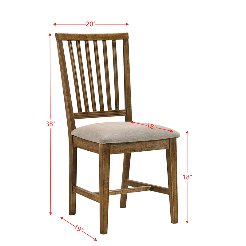 Dimension of wooden dining room chair