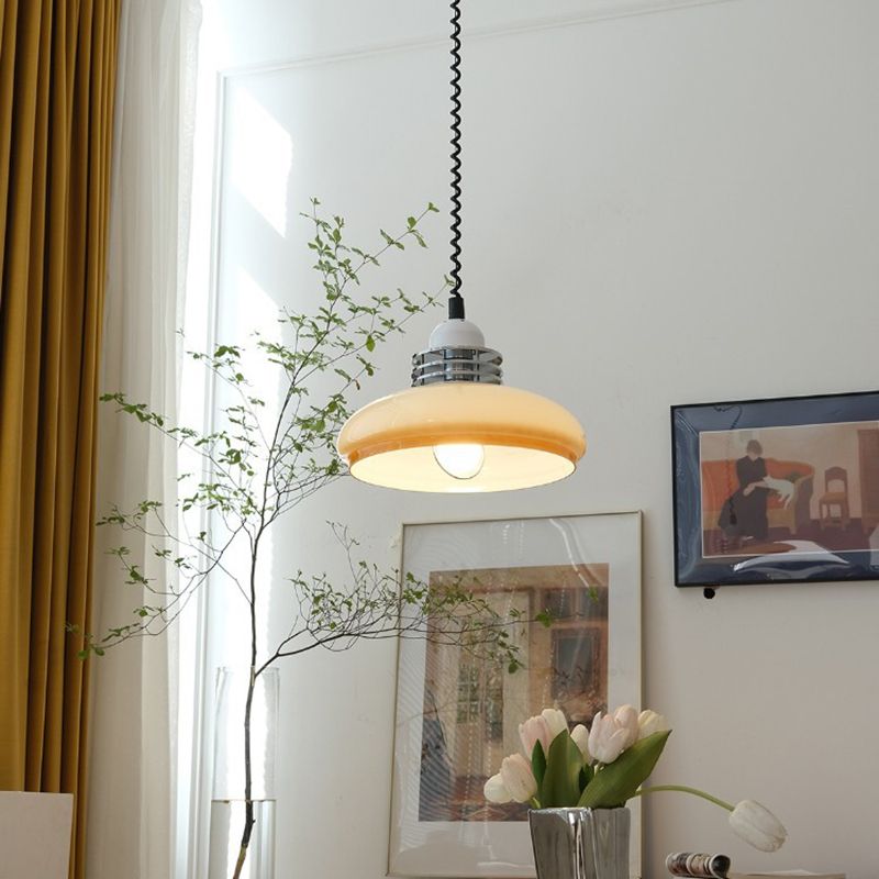 Kitchen island pendant light illuminating a modern living space