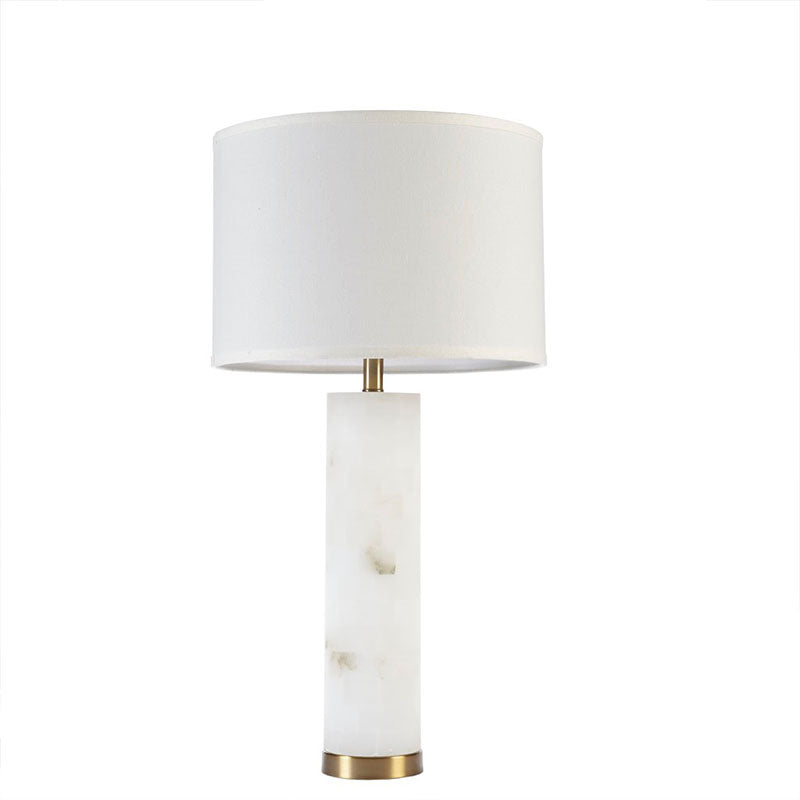 a ceramic table lamp in a white background