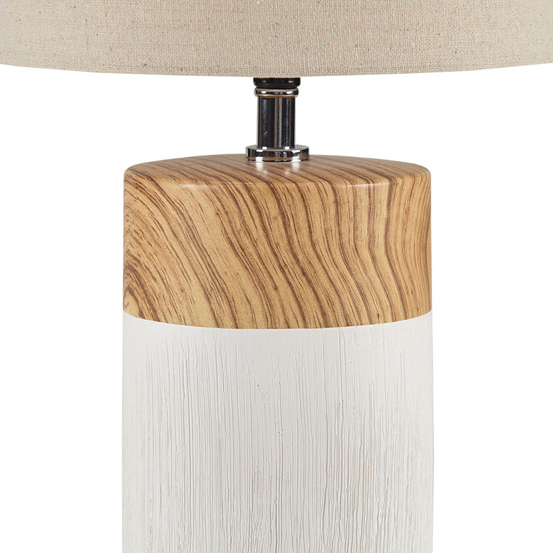 the two toned base of a table lamp ceramic 