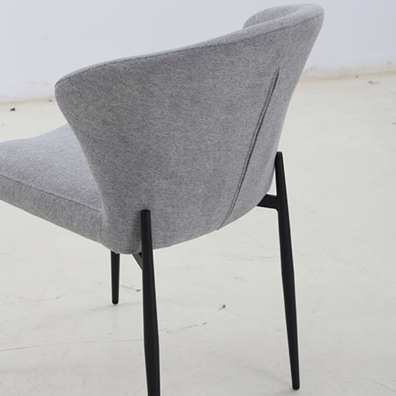 18.5" Gray Accent Cushion Upholstered Seat Dining Chairs 