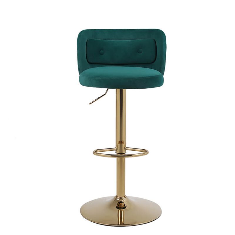 18.9" Emerald Adjustable Tufted Bar Stool