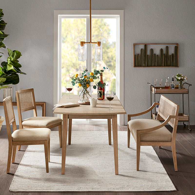 Wood dining chair in dining room setting