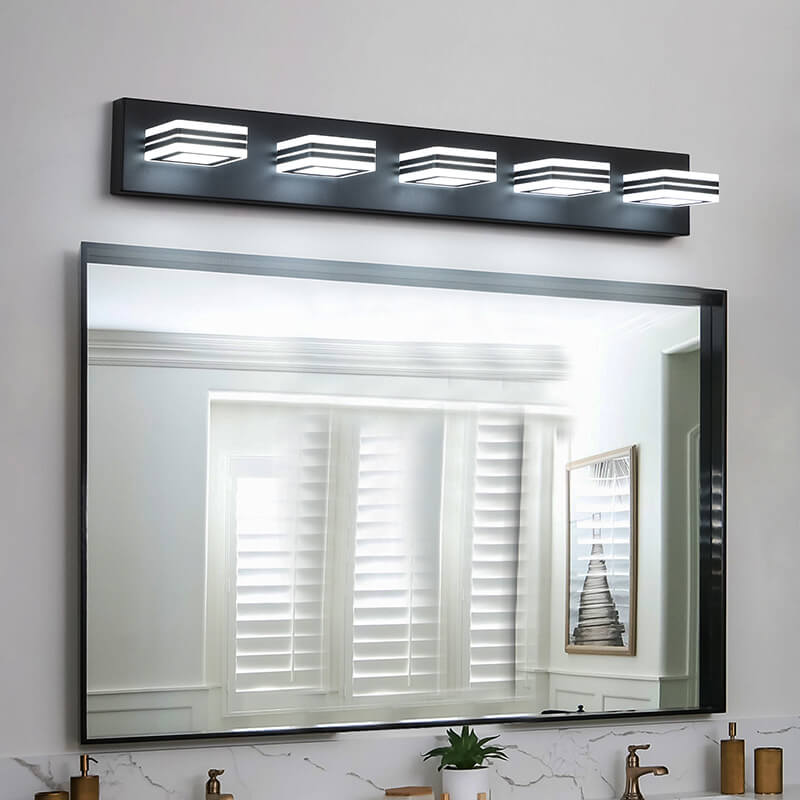 Matte Black Acrylic LED Vanity Light