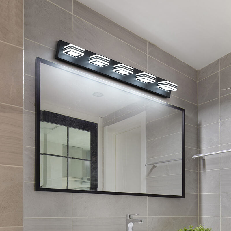 Matte Black Acrylic LED Vanity Light