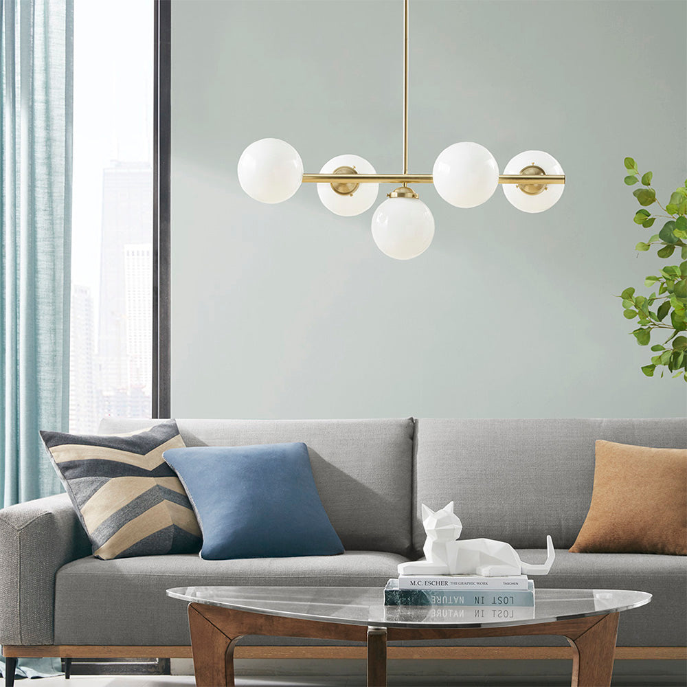 Gold Architectural Style 5-Light Chandelier