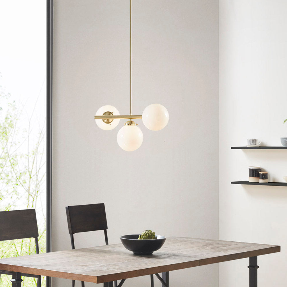 15.3" Modern Gold 3-Light Chandelier