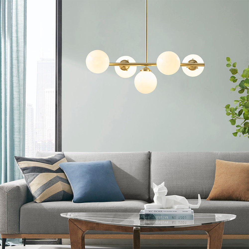 Gold Architectural Style 5-Light Chandelier