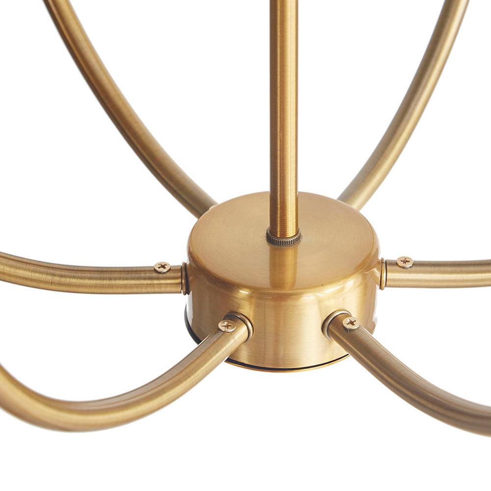 Gold 6-Light Candelabra Styled Chandelier