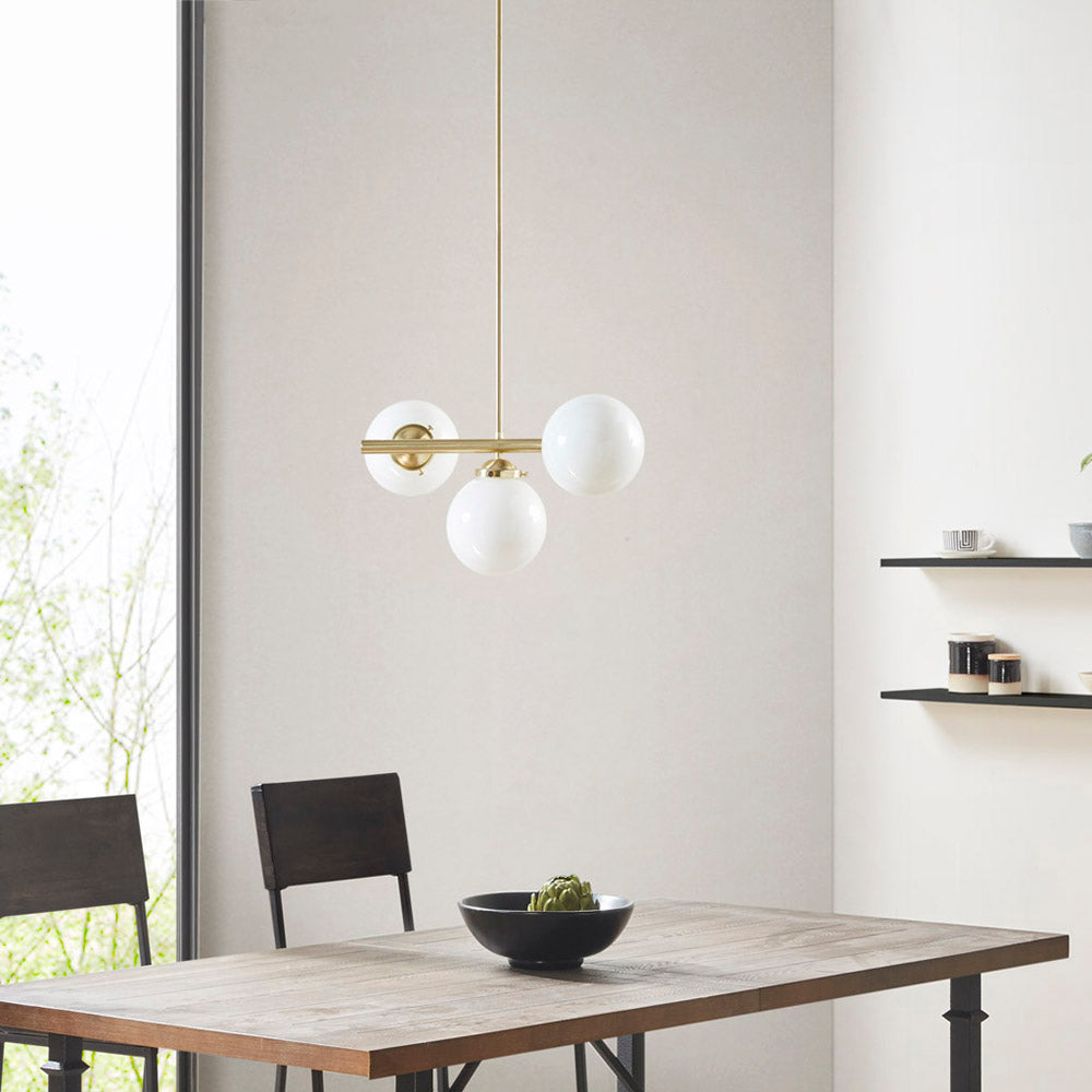 15.3" Modern Gold 3-Light Chandelier