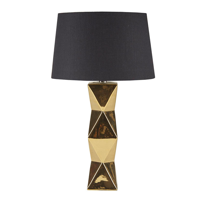 Gold Geometric Polyester Ceramic Table Lamp