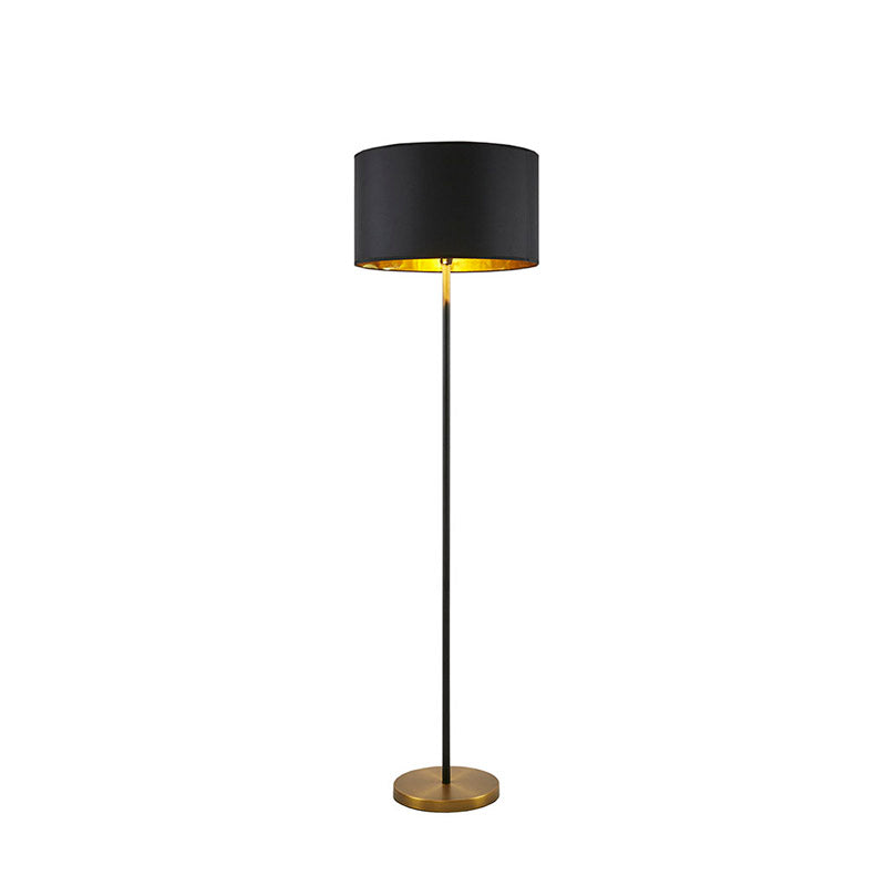 Polyester Fabric Lampshade Metal Floor Lamp