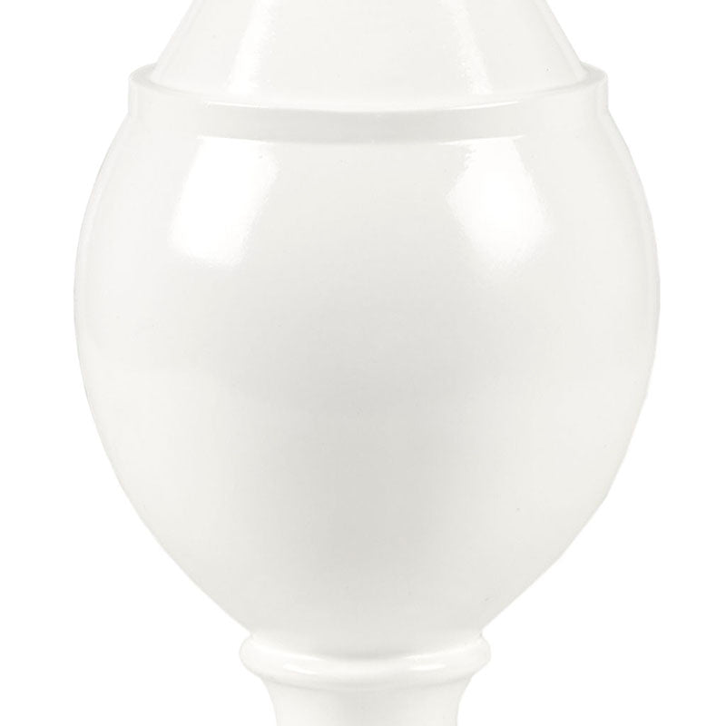 15.8" White Resin Polyester Table Lamp