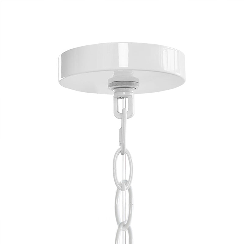 White 6-Light Curved Silhouette Metal Chandelier