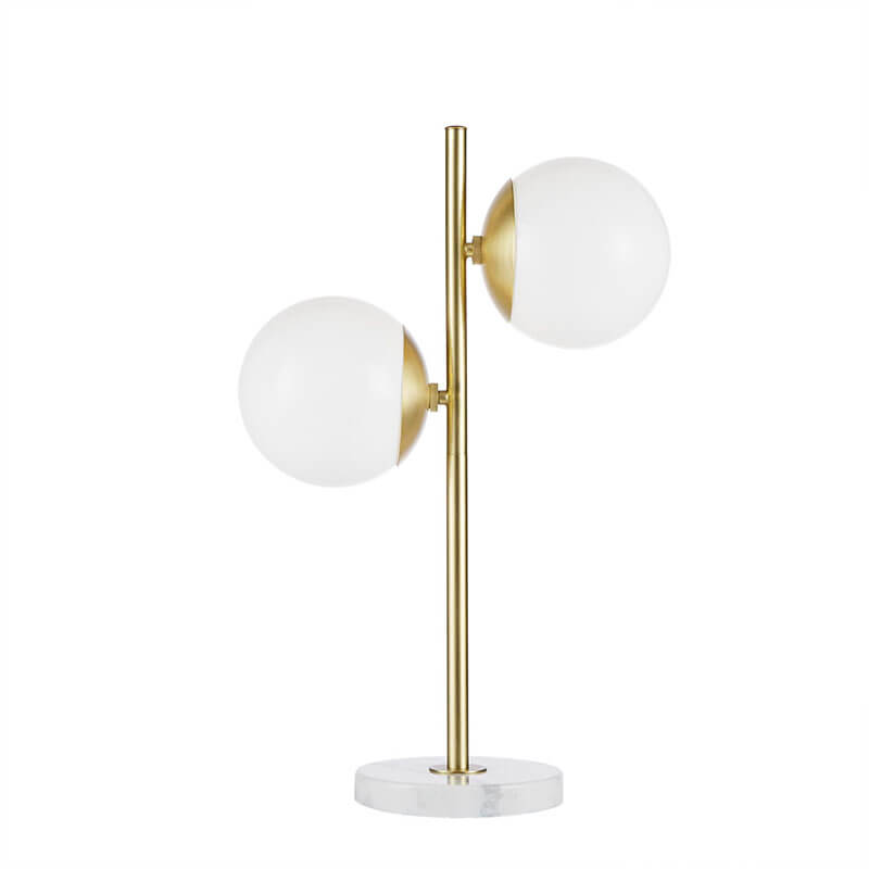 Gold Glass Marble Base Table Lamp