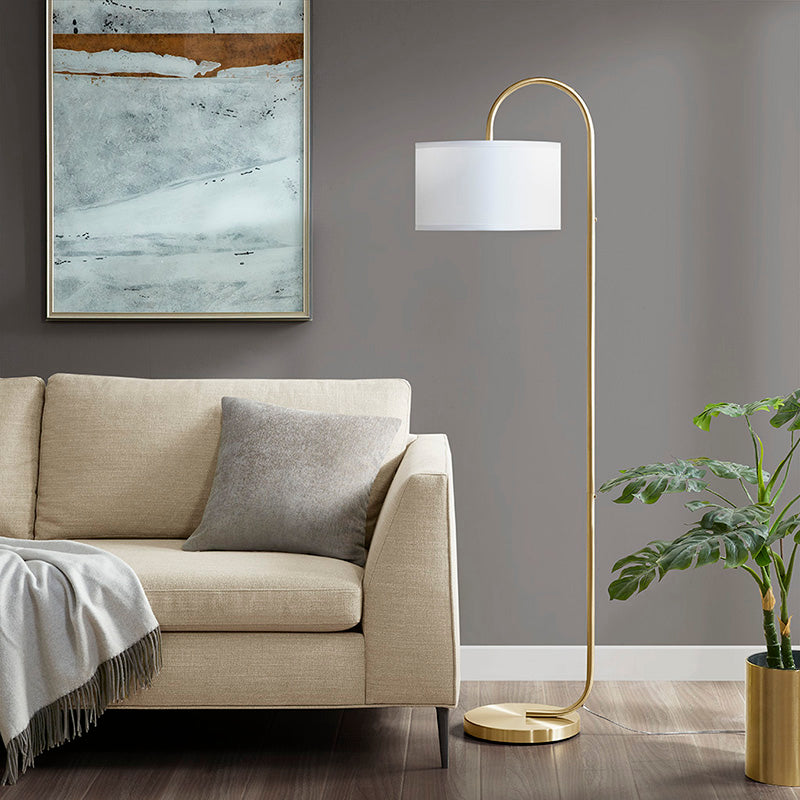 Gold Arched Metal LED Floor Lamp