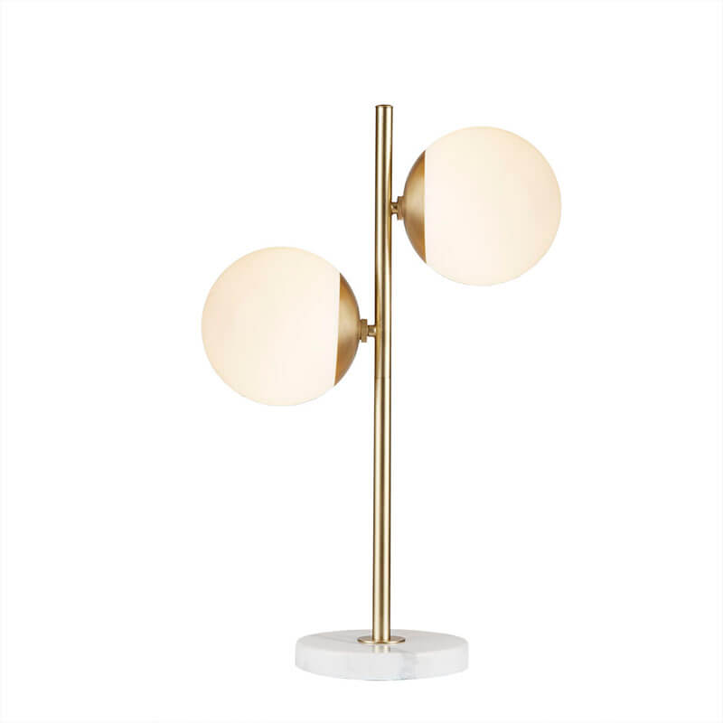 Gold Glass Marble Base Table Lamp