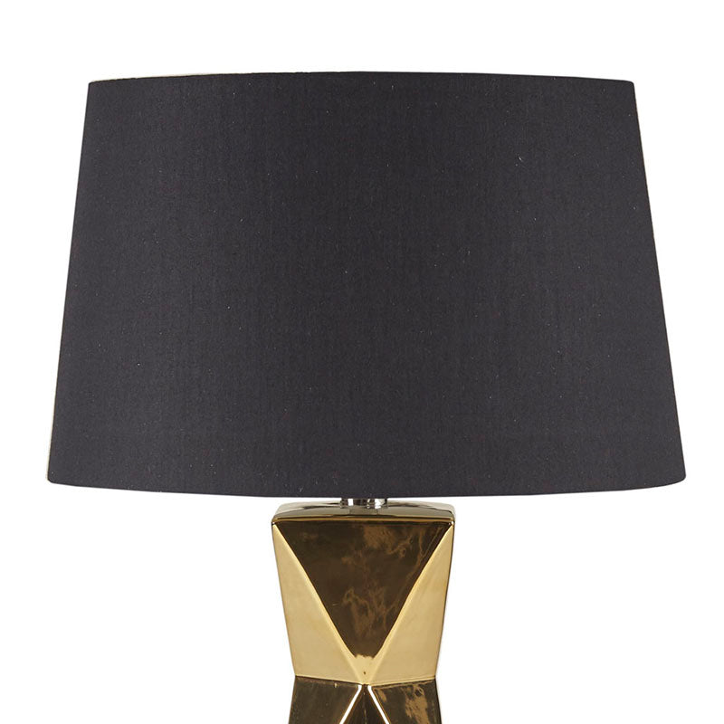 Gold Geometric Polyester Ceramic Table Lamp