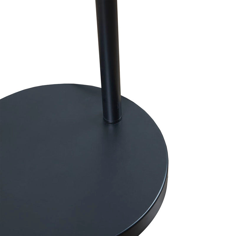 Matte Black Arched Metal LED Floor Lamp