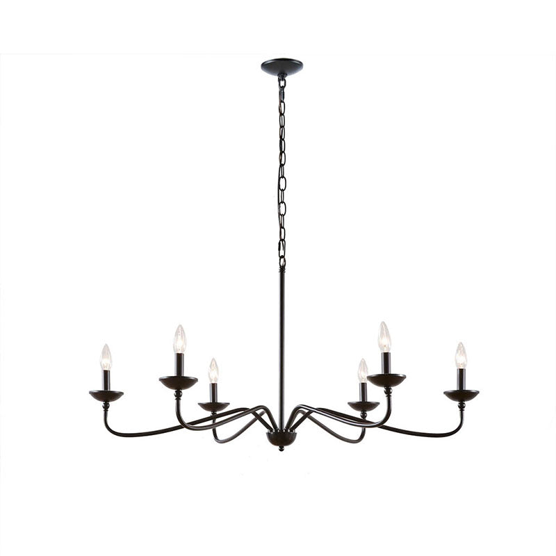 Full view of the farmhouse dining chandelier