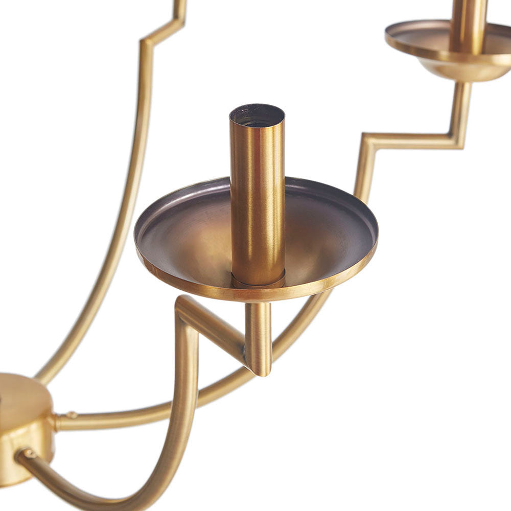 Gold 6-Light Candelabra Styled Chandelier