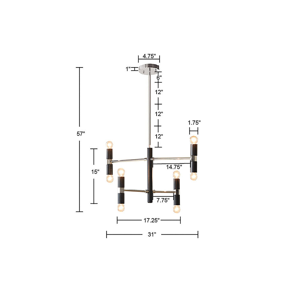 Dimension of dining room chandelier