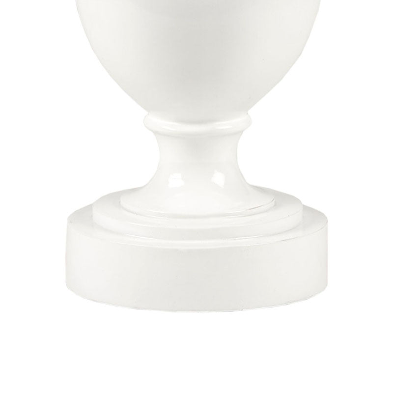 15.8" White Resin Polyester Table Lamp