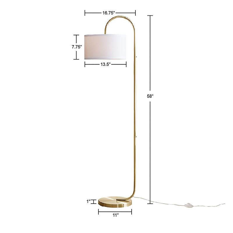 Gold Arched Metal LED Floor Lamp