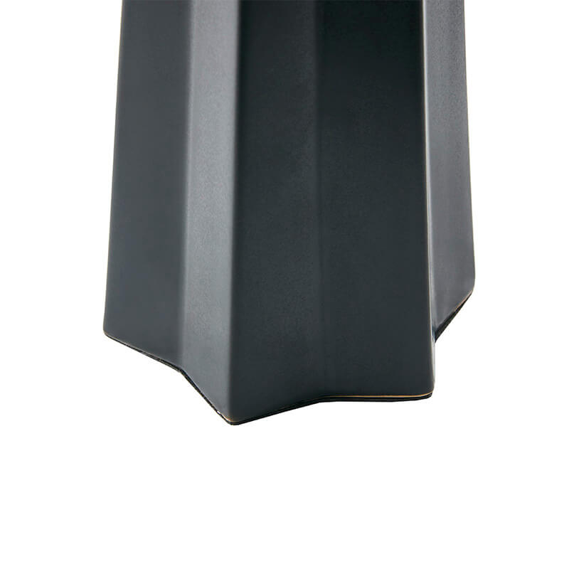 11.5" Black Geometric Ceramic Table Lamp