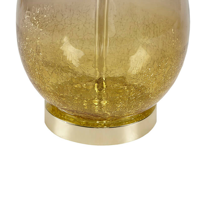 Gold Glass Fabric Shade Table Lamp