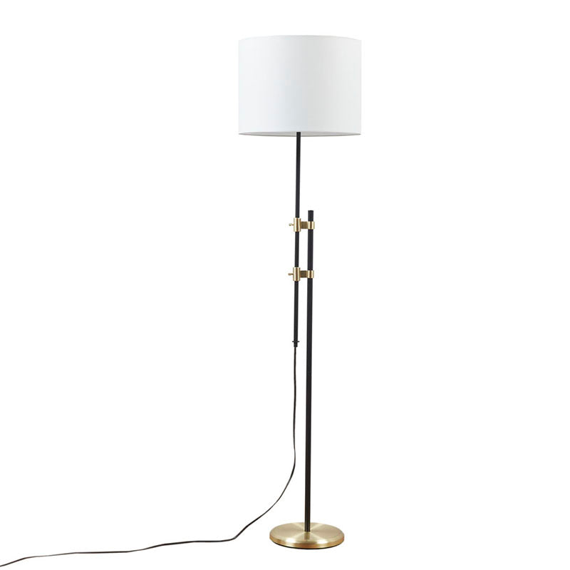 15.8" White Asymmetrical Metal Floor Lamp