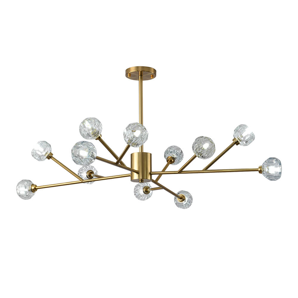 Branched American Golden Iron LED Chandelier