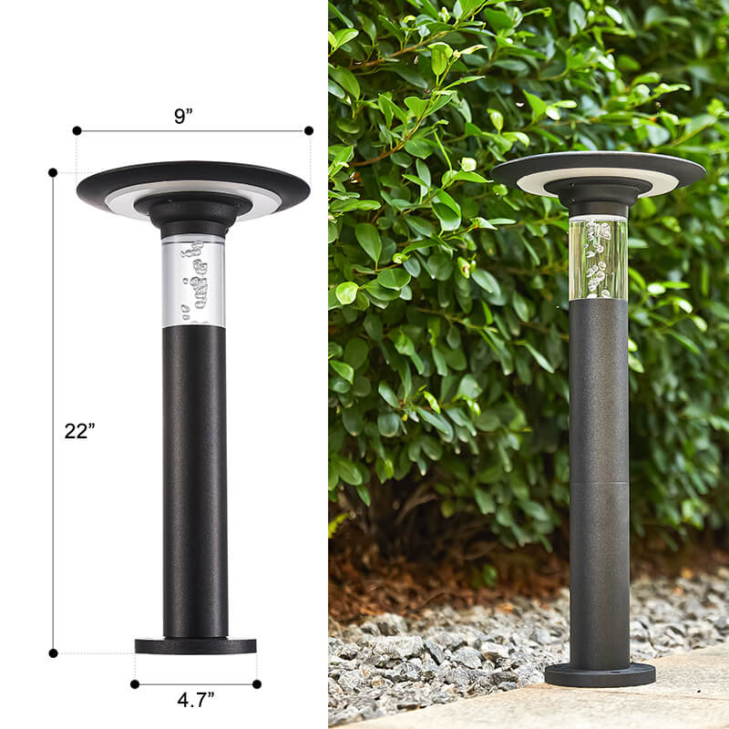 Black Aluminum Solar Lawn Landscape Light