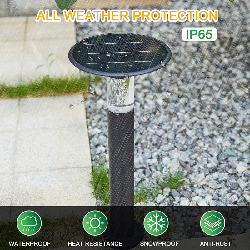 Black Aluminum Solar Lawn Landscape Light