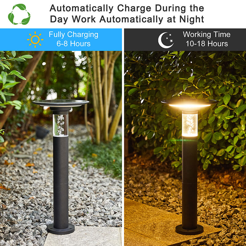 Black Aluminum Solar Lawn Landscape Light