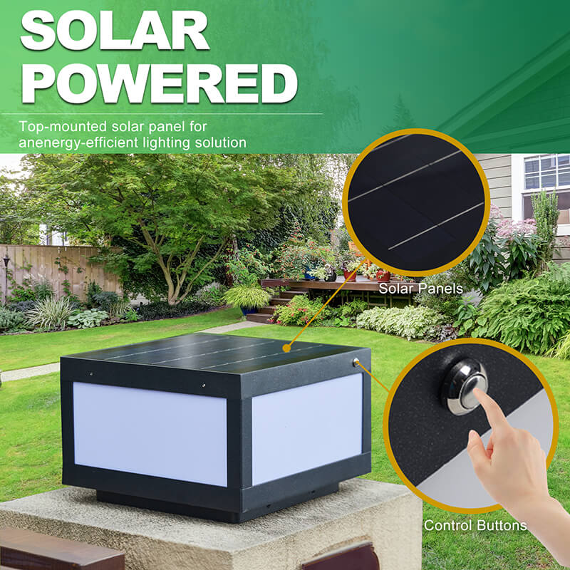 12" Black Aluminum Solar Landscape Light