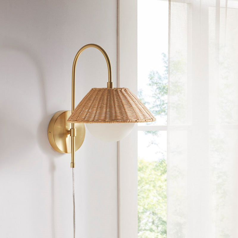 Rattan Wall Sconce