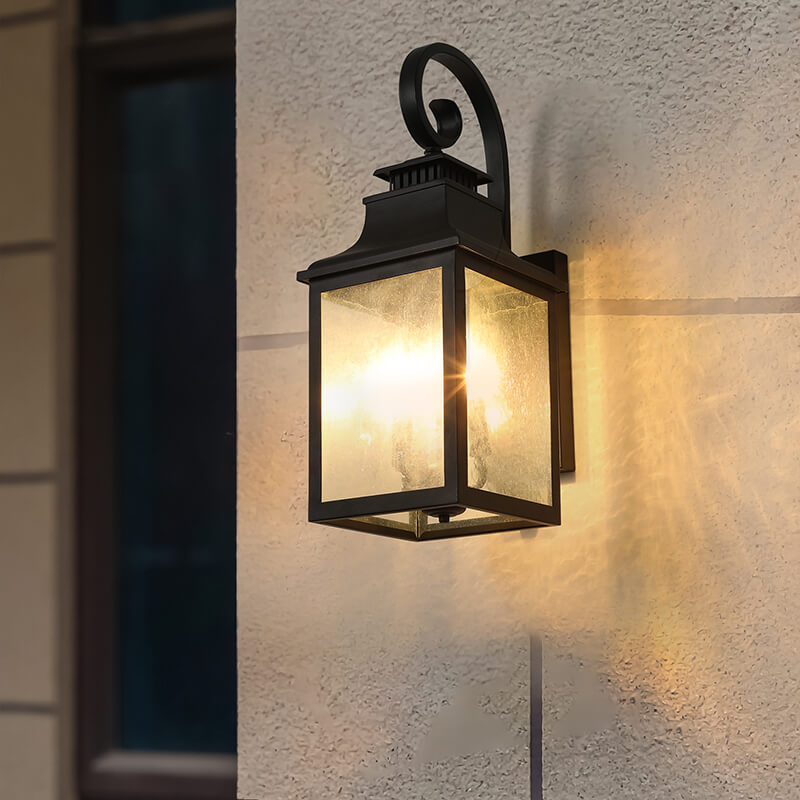 Acrylic Traditional Large Outdoor Wall Lamp