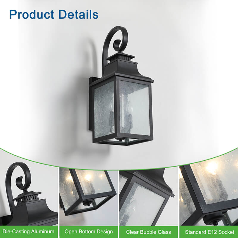 Acrylic Traditional Large Outdoor Wall Lamp