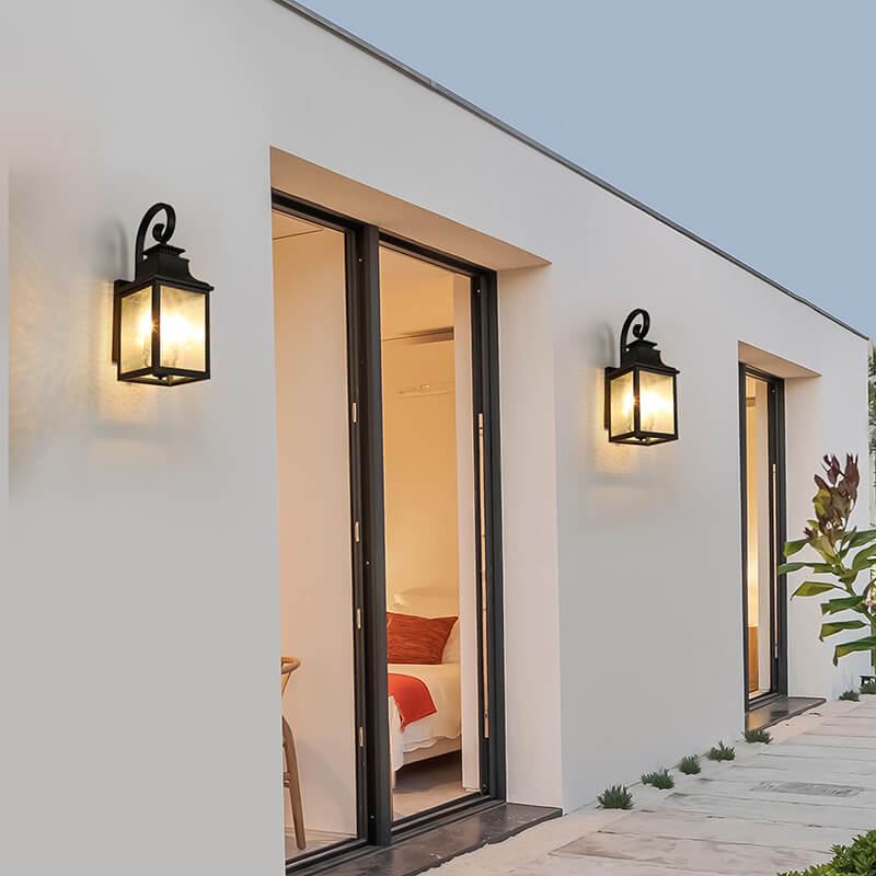 Acrylic Traditional Large Outdoor Wall Lamp