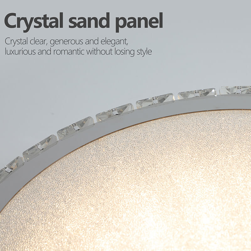 Modern Chrome Crystal Flush Mount Light