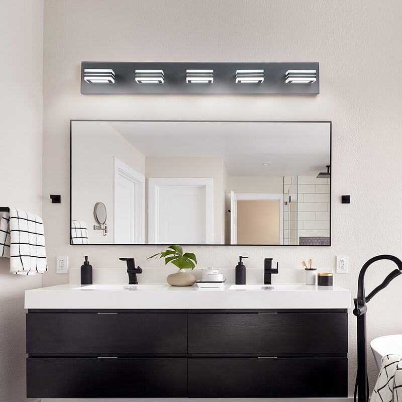 Matte Black Acrylic LED Vanity Light