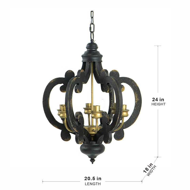 Dimension of the black kitchen pendant light