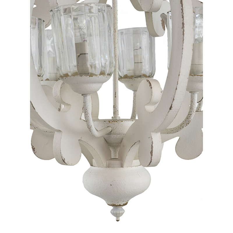 20.5" Cream 6-Light Farmhouse Pendant Light