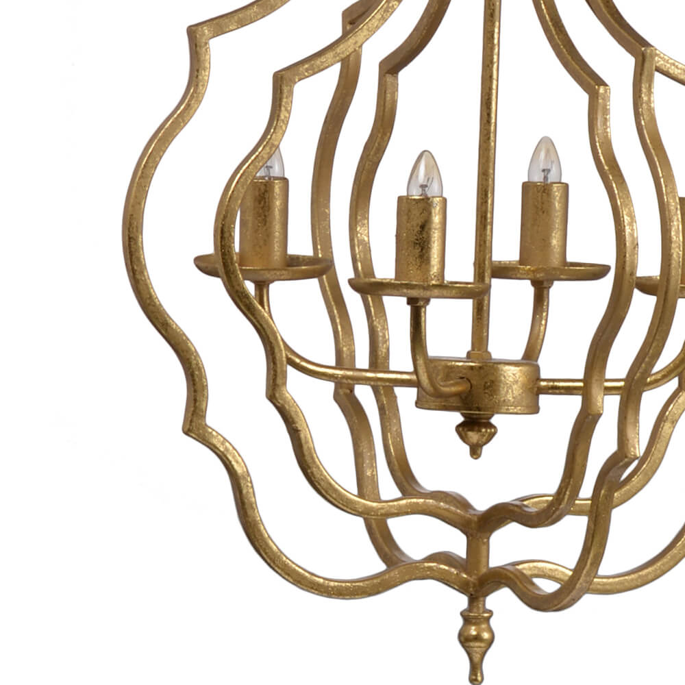 4-Light Metal LED Chandelier Light Fixture