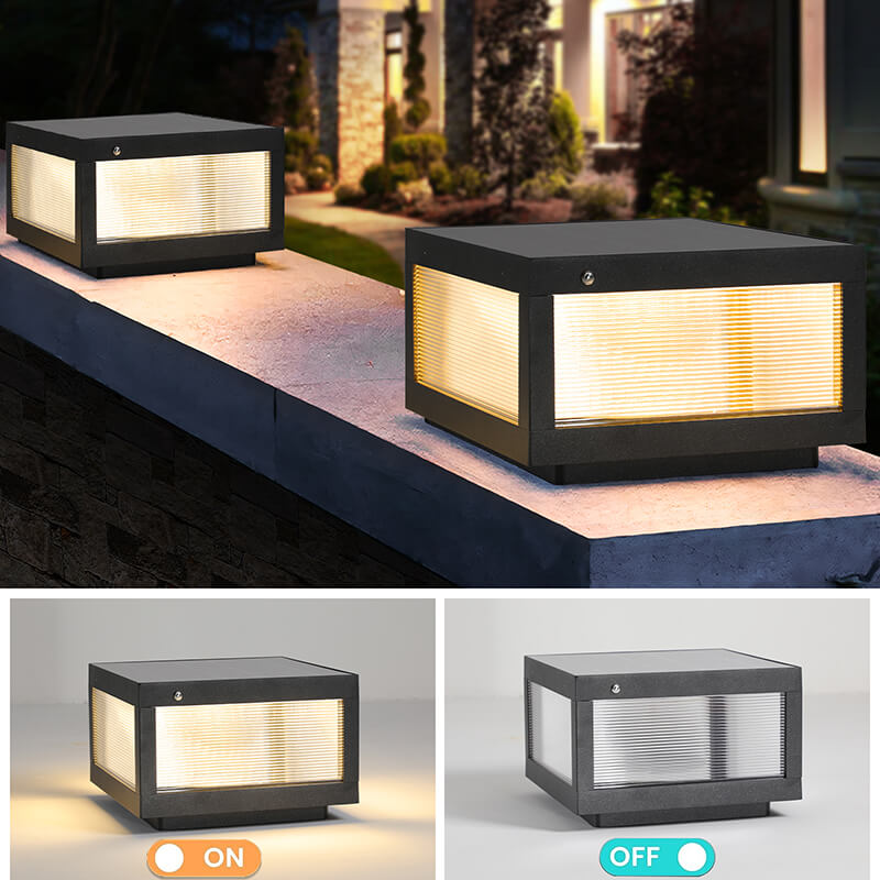 Modern Black Aluminum Solar Landscape Light