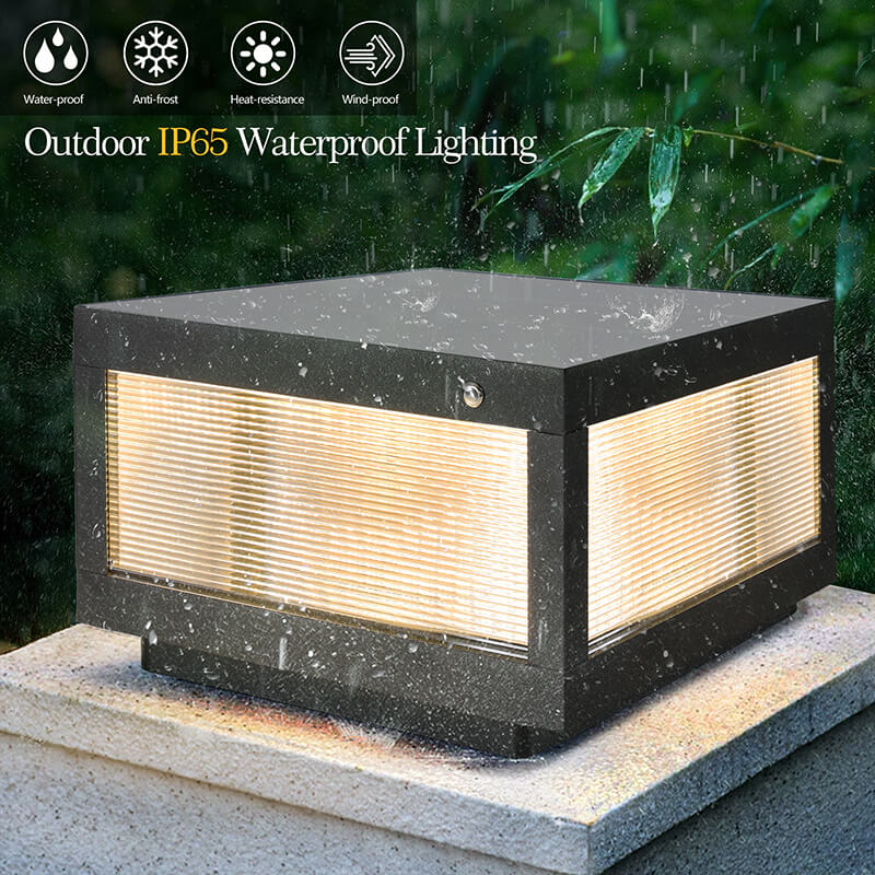 Modern Black Aluminum Solar Landscape Light