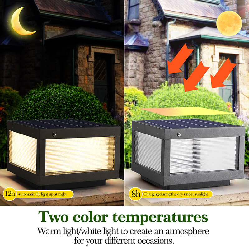 Modern Black Aluminum Solar Landscape Light