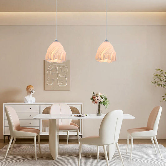 White Simple Petal Design Pendant Light