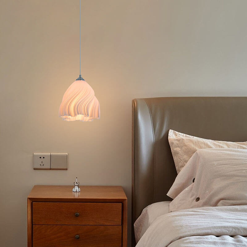 White Simple Petal Design Pendant Light